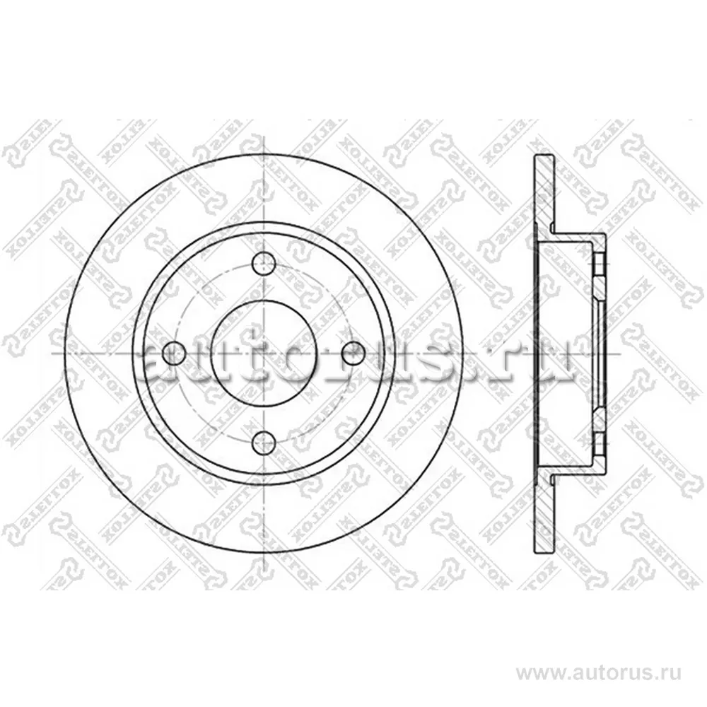 Диск тормозной передний FORD FIESTA 1.2-1.8 95 239X12/43 STELLOX 60202543_SX