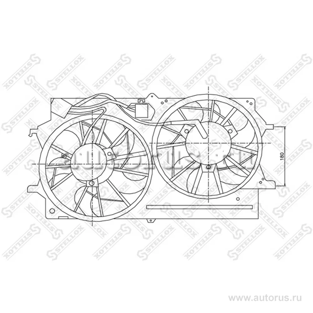 Вентилятор охлаждения Ford Focus 1.8 (2000-2004) STELLOX 2999323_SX
