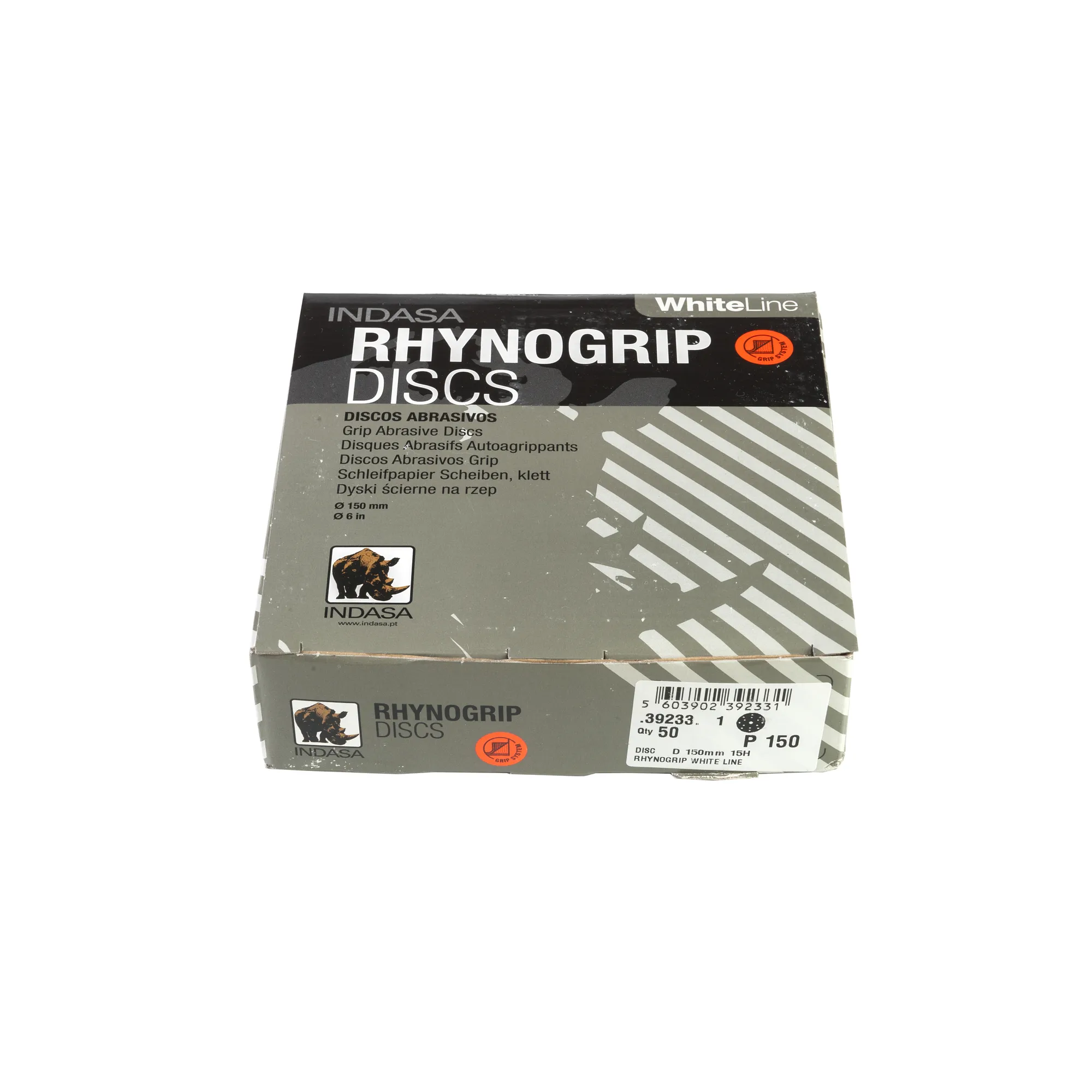 Круг RHYNOGRIP (15H) D150мм Р150 (1уп.х50шт) Indasa 39233