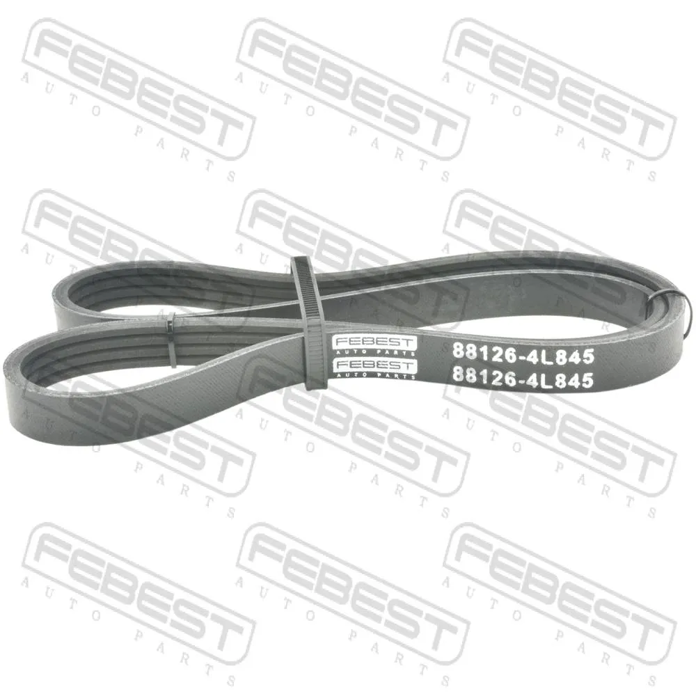 Ремень поликлиновой 4 клина 4PK845 BMW 5 E60 2001-2009 FEBEST 88126-4L845