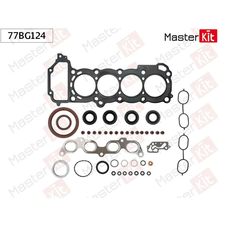 Набор прокладок двигателя MASTERKIT 77BG124