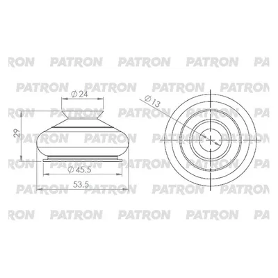 Пыльник шаровой опоры 13x39x30 PATRON PSE6343