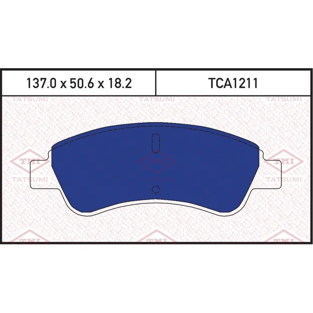 Колодки тормозные дисковые передние CITROEN C3/C4/Berlingo 01->PEUGEOT 1007/206/307/Pa TATSUMI TCA1211