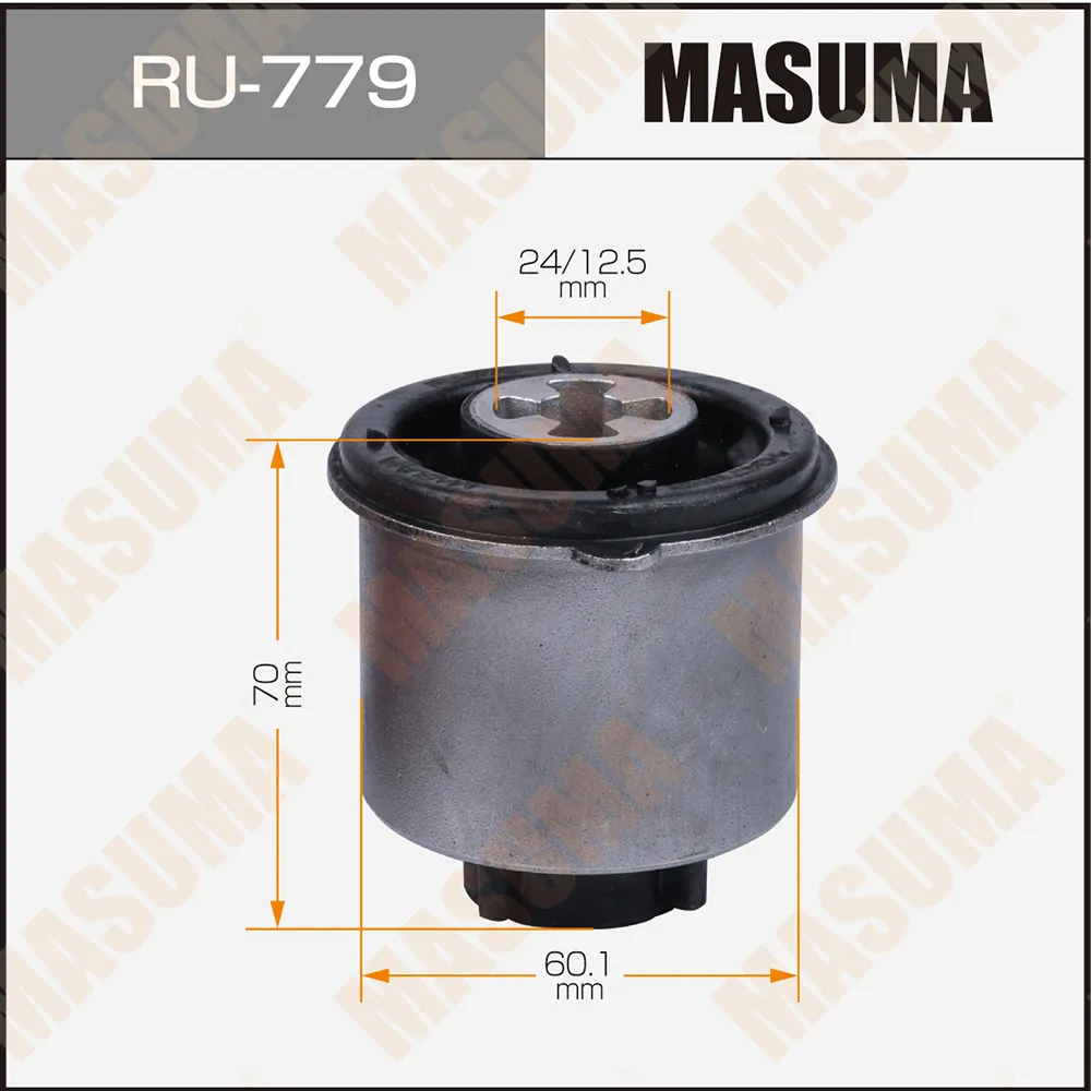 Сайлентблок зад. балки Ford Fiesta/Fusion 1.3-1.6/1.4TDCI 01 MASUMA RU779