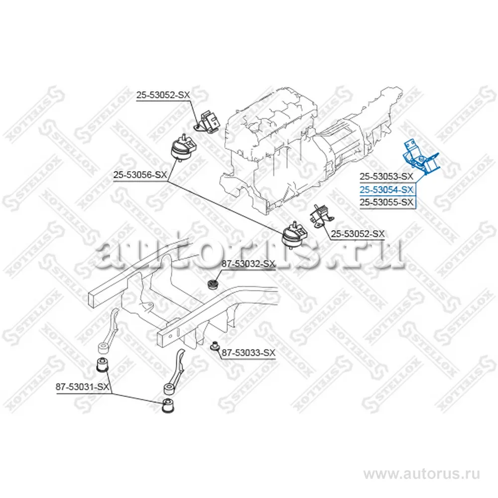 Подушка ДВС зад.KIA Sorento D4CB TCI 5А STELLOX 2553054_SX
