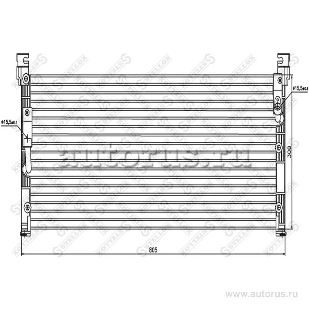 Радиатор кондиционера Toyota RAV 4 2.0 94-00 STELLOX 10-45350-SX
