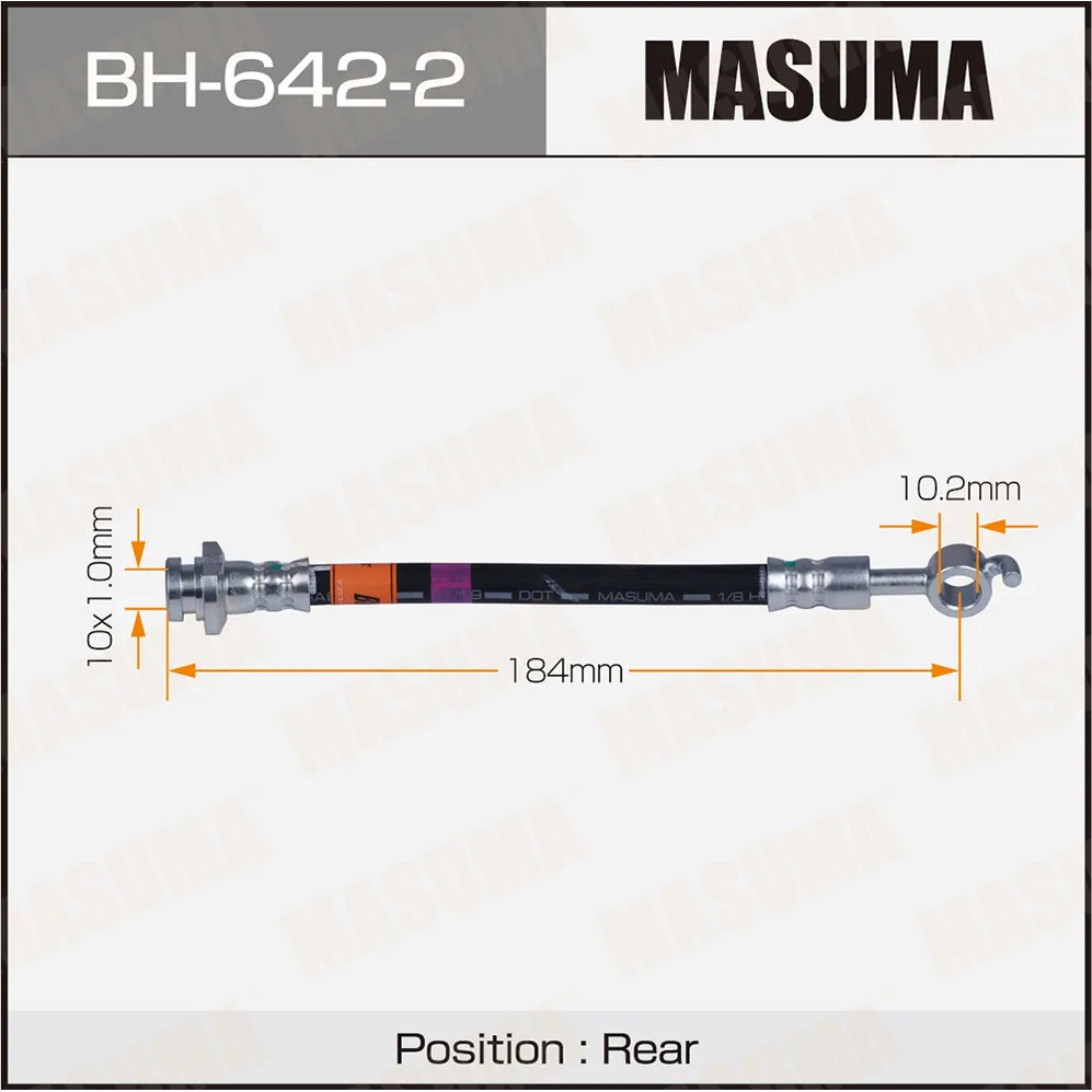 Шланг тормозной задний L NISSAN JUKE MASUMA BH-642-2