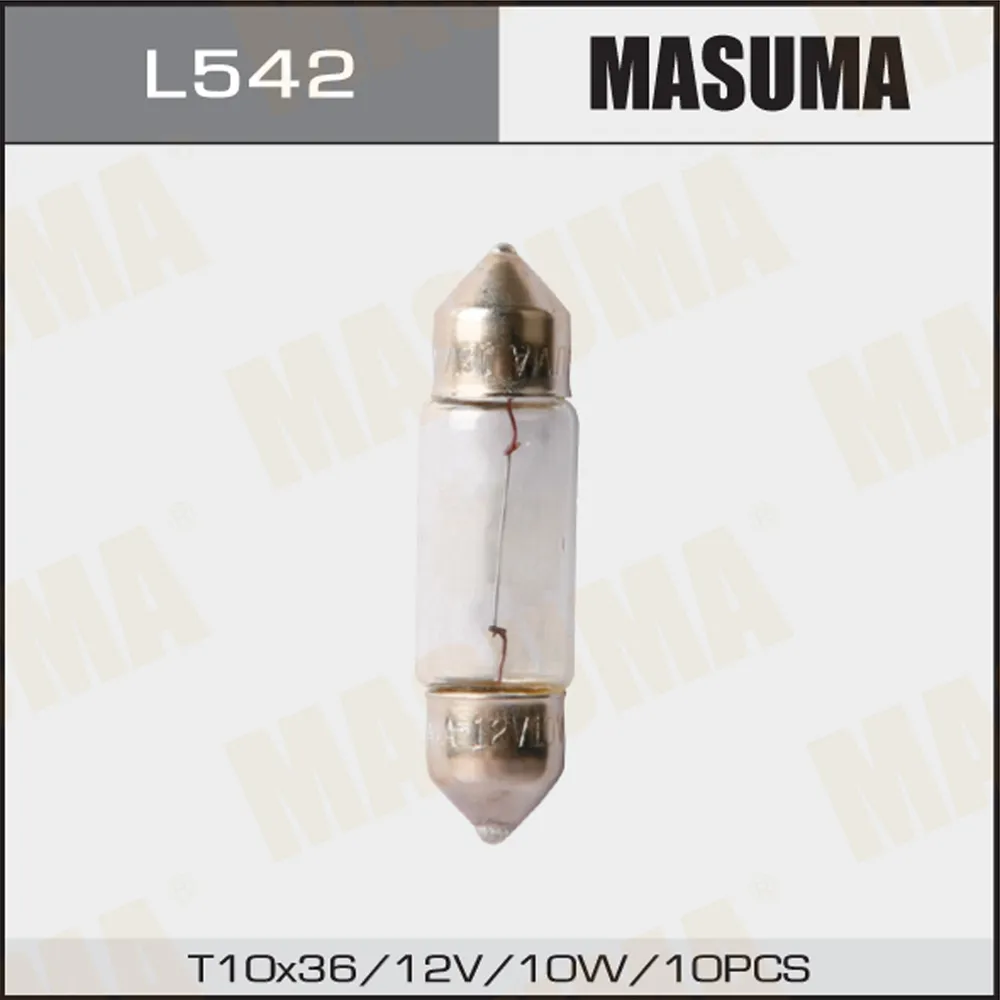 Лампа накаливания C10W 12V 10W C10W 12V 10W MASUMA L542