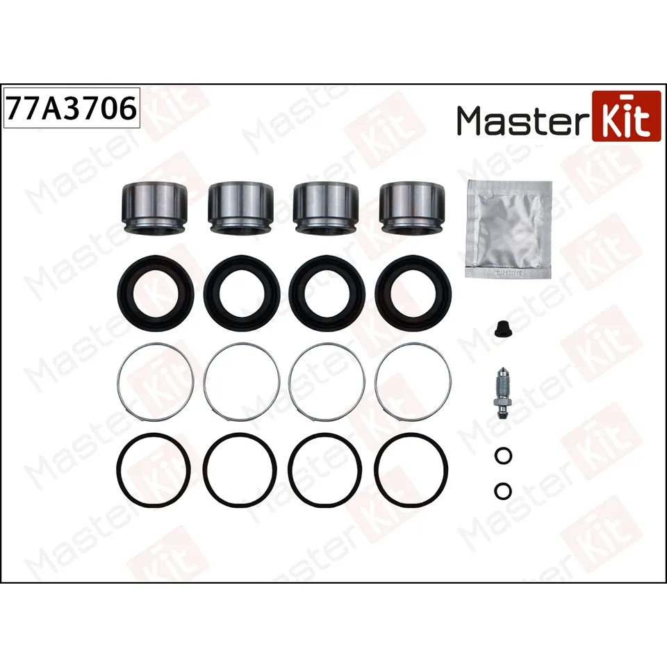 Ремкомплект тормозного суппорта + поршень Toyota FJ CRUISER (GSJ1_) 2005 -, LAND CRUISER PRA MASTERKIT 77A3706