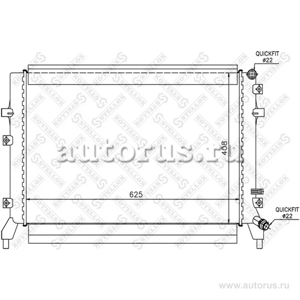 Радиатор системы охлаждения Audi A3, Skoda Octavia, VW Golf V/VI 1 STELLOX 10-25447-SX