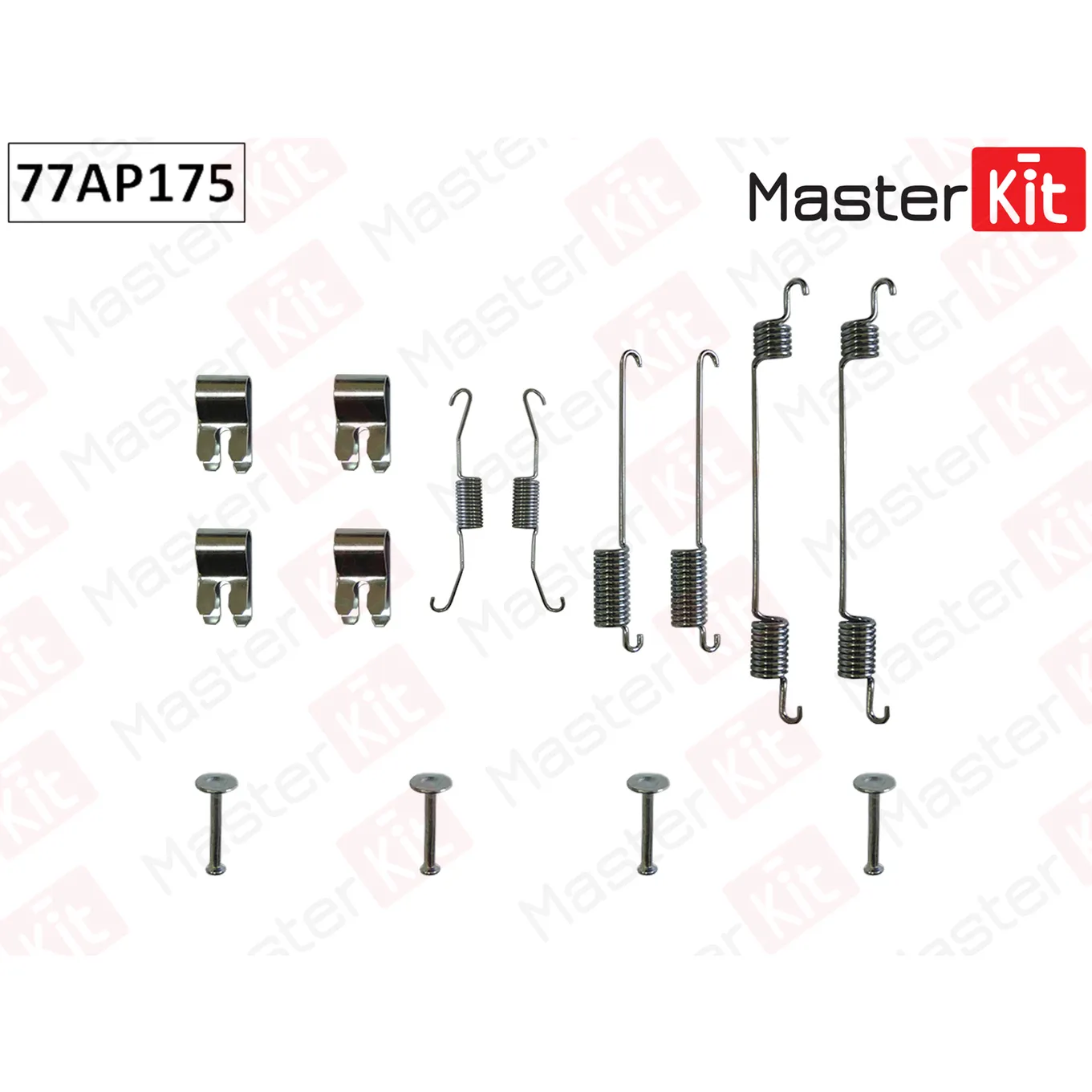 Комплект установочный барабанных колодок Ford FOCUS III 2010 -, FOCUS IV (HN) 2018 - MASTERKIT 77AP175