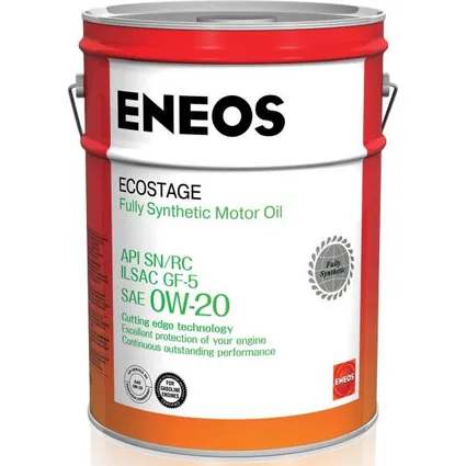Масло моторное ENEOS Ecostage Synt 0W-20 синтетическое 20 л 8801252022039