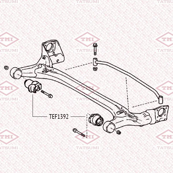 Сайлентблок задней балки TOYOTA Corolla/Prius/Allion/Premio/Vista 01-> TATSUMI TEF1392
