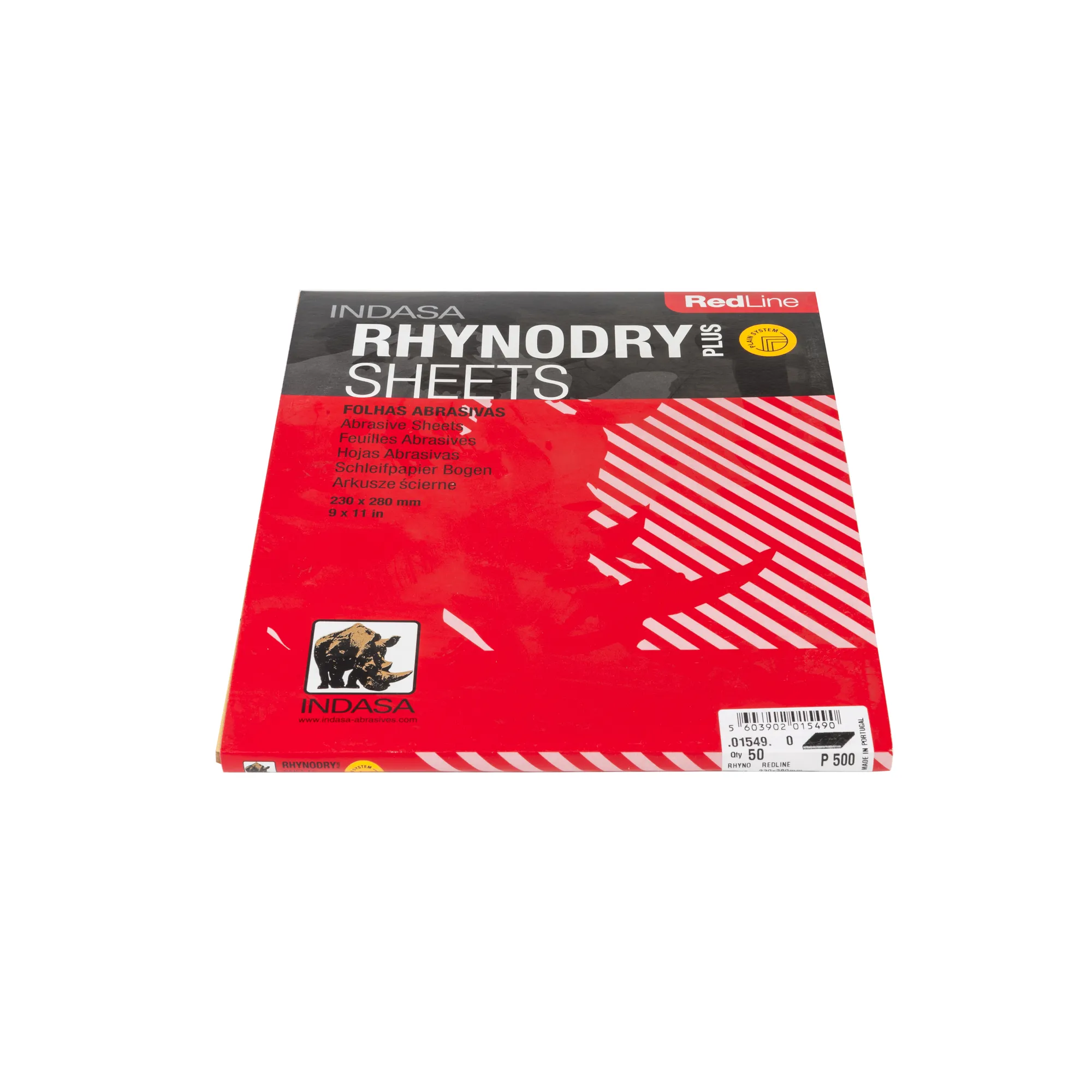 Лист RHYNODRY PLUS 230ммx280мм Р500 (1уп.х50шт) Indasa 01549