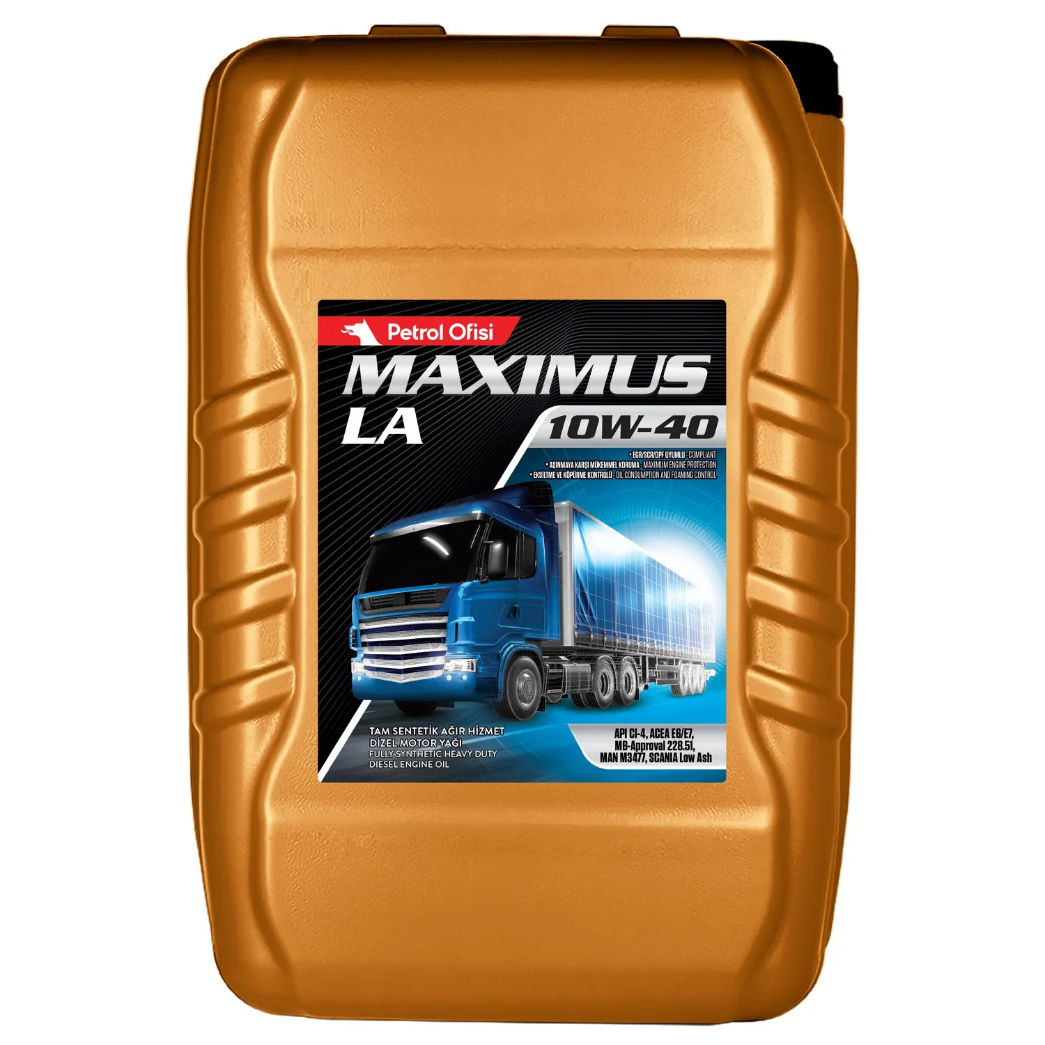 Масло моторное MAXIMUS LA 10W-40 17,5 кг. Petrol Ofisi 400000496