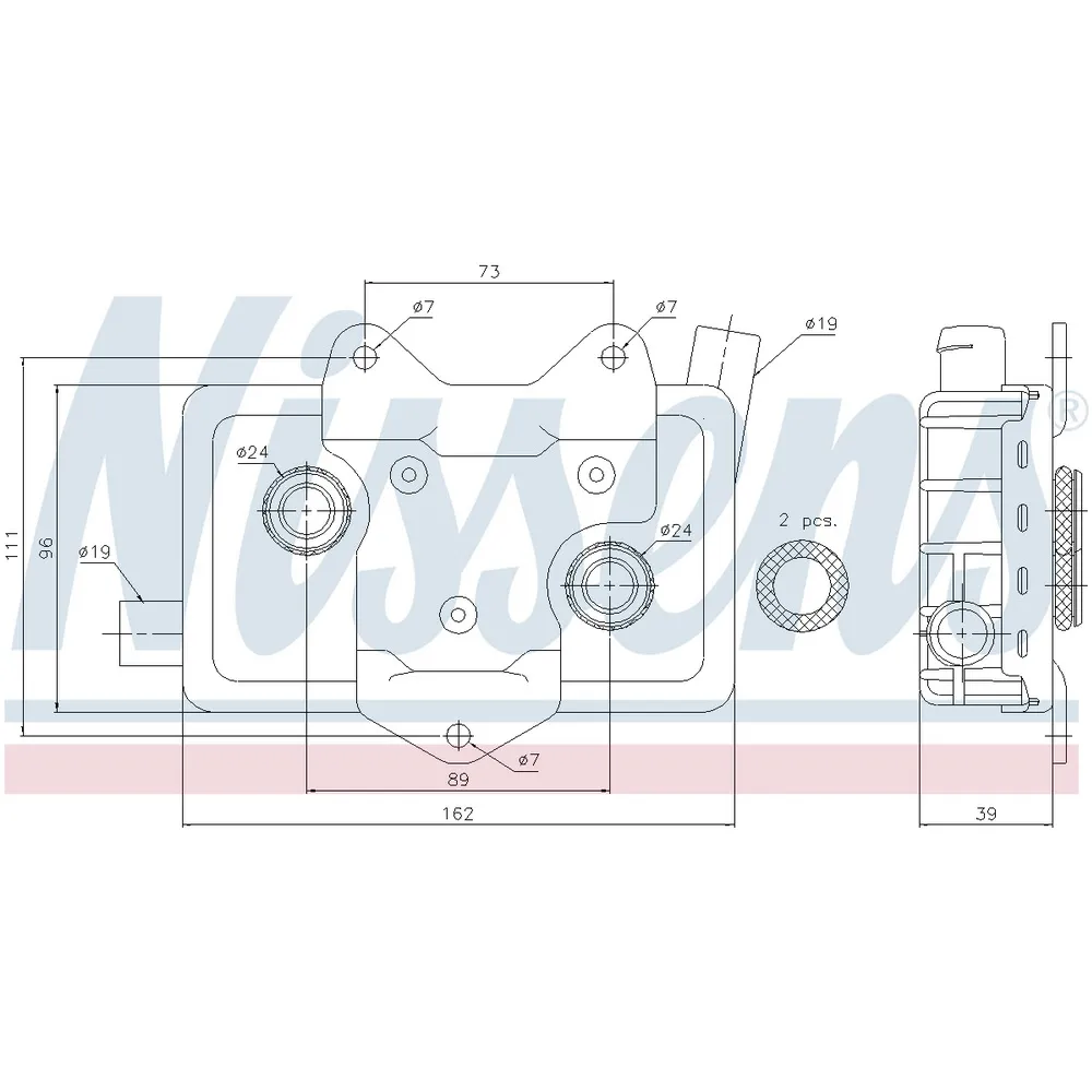 Радиатор масляный ДВС MERCEDES SPRINTER (901-904) 90618 NISSENS 90618