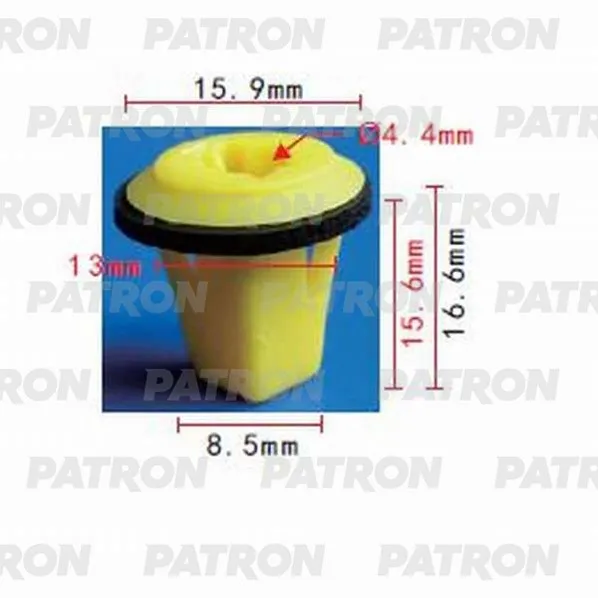 Фиксатор пластиковый NISSAN применяемость: вставка под саморез, передня PATRON P37-1002