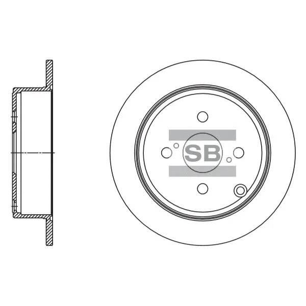 Диск тормозной задний TOYOTA COROLLA E12 /D=258MM SANGSIN BRAKE SD4092