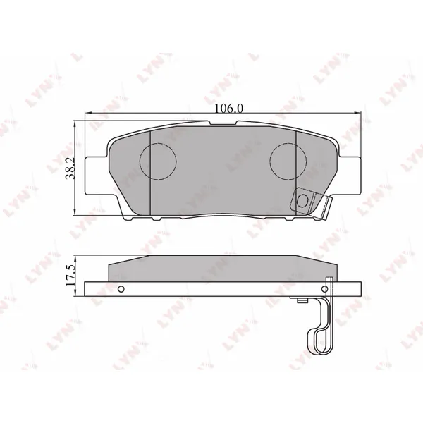 Колодки тормозные LYNXauto BD-7513