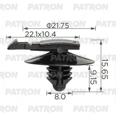 Клипса пластмассовая Клипса крепление уплотнительной резинки капота VW PATRON P37-3833