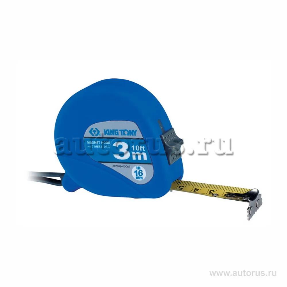 Рулетка измерительная 3 м, магнитный крюк KING TONY 79084-03C