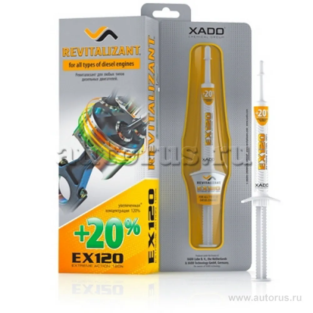 Присадка для дизельного двигателя Revitalizant EX120, шприц 8 мл XADO XA 10034
