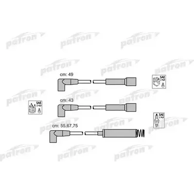 Комплект проводов зажигания ODU203 OPEL: ASCONA C 86-88, ASCONA C hatchback 86 PATRON PSCI1008