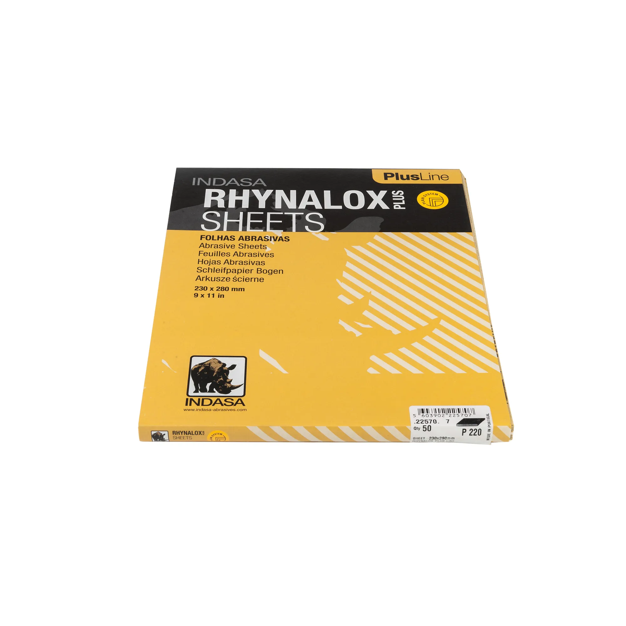 Лист RHYNALOxPLUS 230 мм x280 мм Р220 Indasa 22570