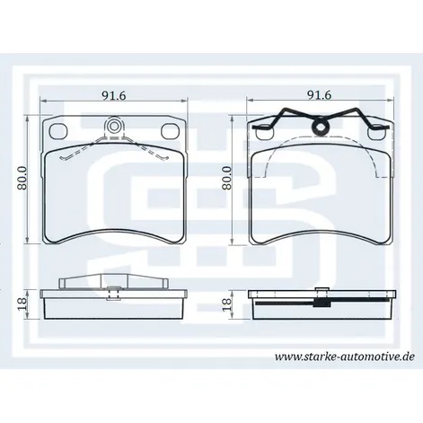 Колодки тормозные перед. VW T 4 STARKE 173-504