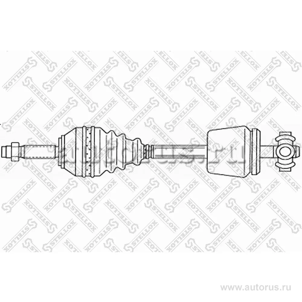 Привод левый 681mm, 24161 Dacia Logan 1.4-1.6i 04> STELLOX 158 1766-SX