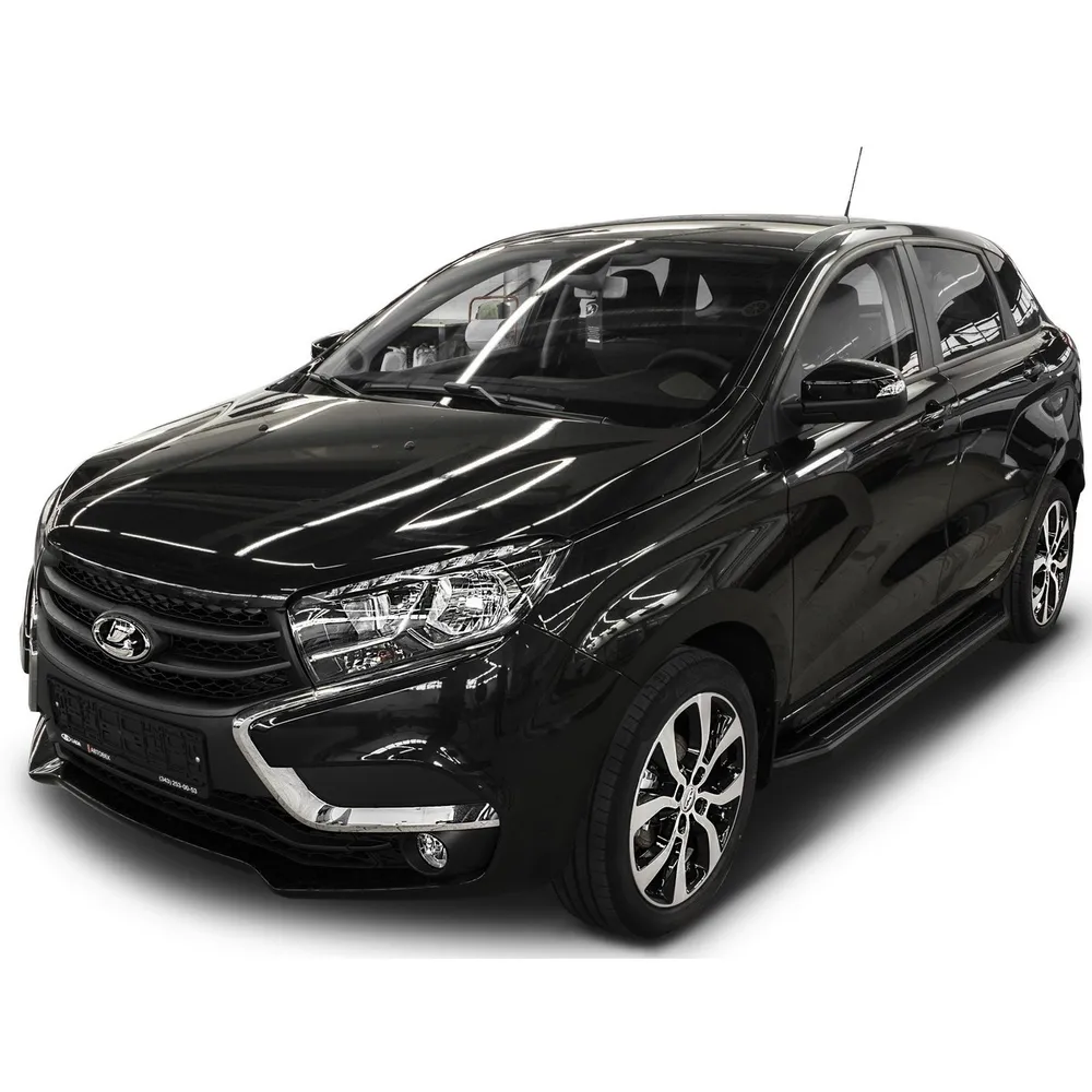 Порог-площадка Premium-Black A173ALB + комплект крепежа, RIVAL, Lada XRay 2016- Lada X-Ray A173ALB.6002.1