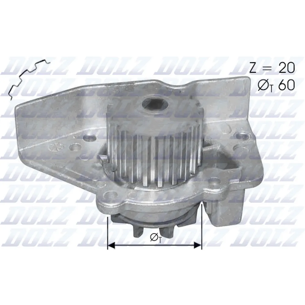 Помпа, водяной насос CITROEN Xsara/PEUGEOT 406 all 1.8L 16V 110pS DOLZ N-406
