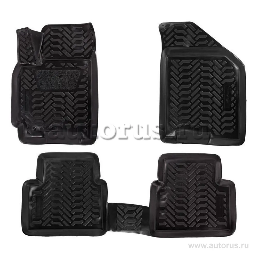 Ковры для Chevrolet Lacetti (04-12), 4 шт., выс. борт, 3D с подпятником, ТЭП, черн. AIRLINE ACM-PS-21