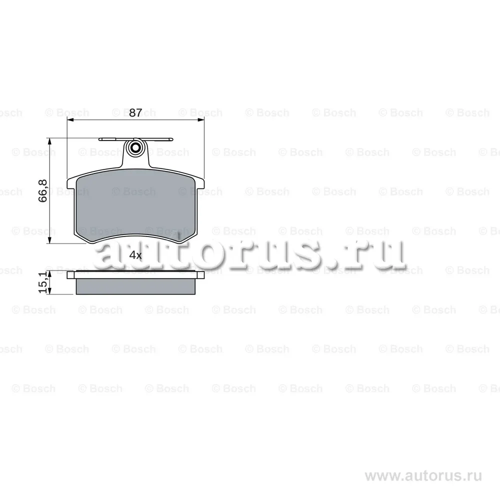 Колодки тормозные задние BOSCH 0 986 494 059