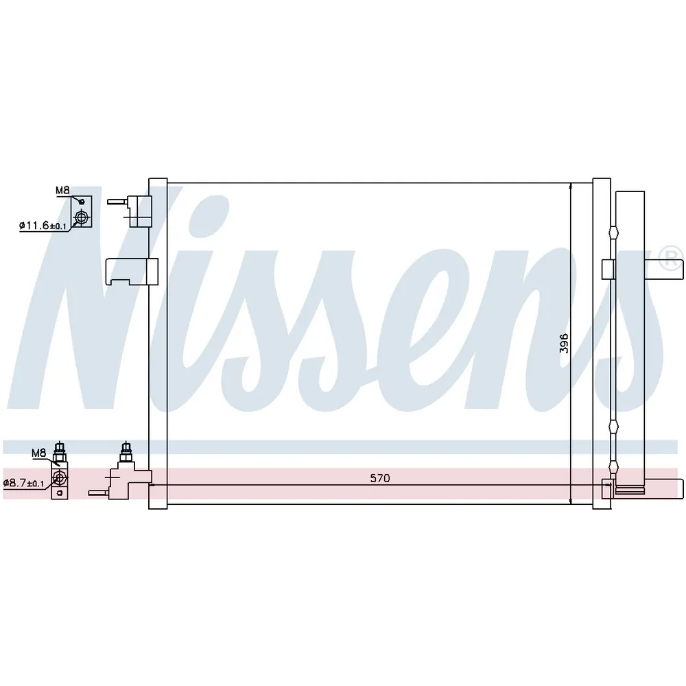 Радиатор кондиционера NISSENS 940134