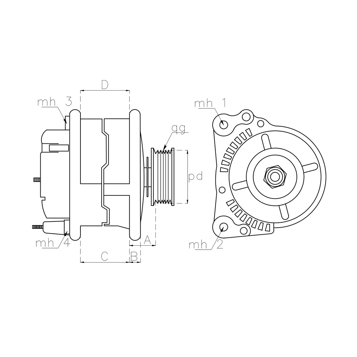 Генератор Фиат Дукато, Ивеко Дейли TESLA TECHNICS TT13076