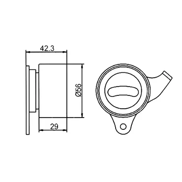 Натяжной ролик ремня ГРМ TOYOTA 4-5E-FE GMB GT80420