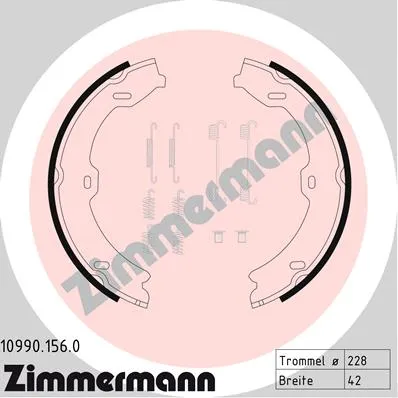 КОЛОДКИ РУЧНИКА MER W221/C216 05- ZIMMERMANN 109901560