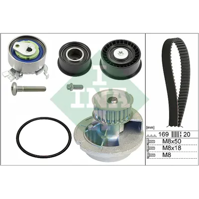Комплект ремня грм opelgm 1.8i 16v z18xe (с помпой)