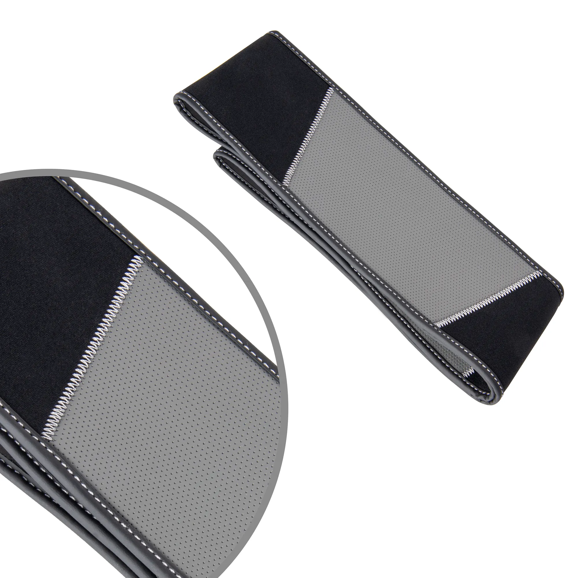 Чехол на руль неопрен с перф. вставками Black+Grey (М) DSV R99306C