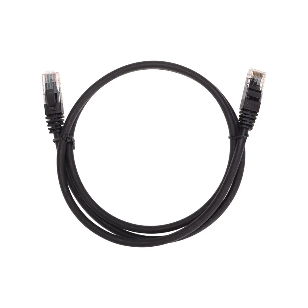 Патч-корд U/UTP CAT 6, RJ45-RJ45, 26AWG, LSZH, черный, 1м REXANT 02-0292-1