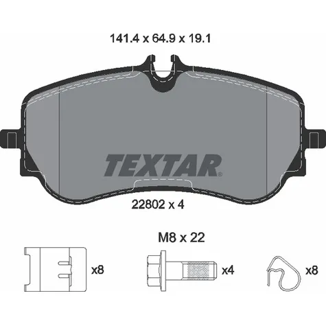 Колодки тормозные дисковые TEXTAR 2280201