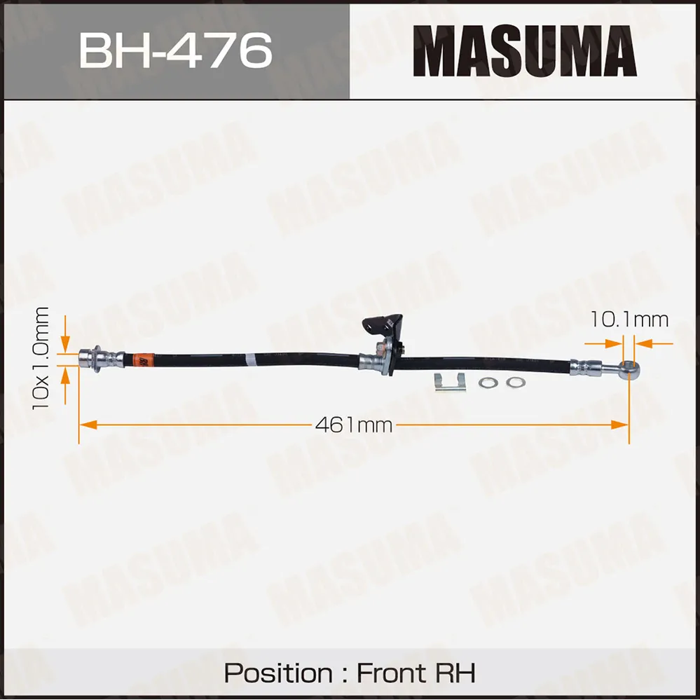 Шланг тормозной передний R HONDA ACCORD MASUMA BH-476