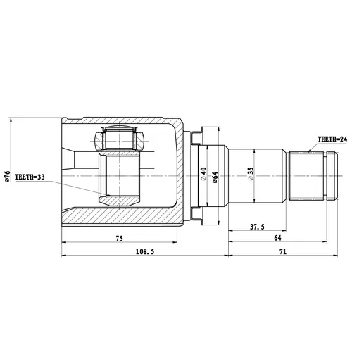 ШРУС ВНУТРЕННИЙ MITSUBISHI LANCER CY (07--), - R ZIKMAR Z87707R