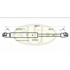АМОРТИЗАТОР БАГАЖНИКА MINI MINI/ONE/COOPER/WORKS (R50, R53) 06/01- 330N L=498/197MM GGS020354
