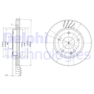 Диск тормозной передний MB W168 DELPHI BG3395