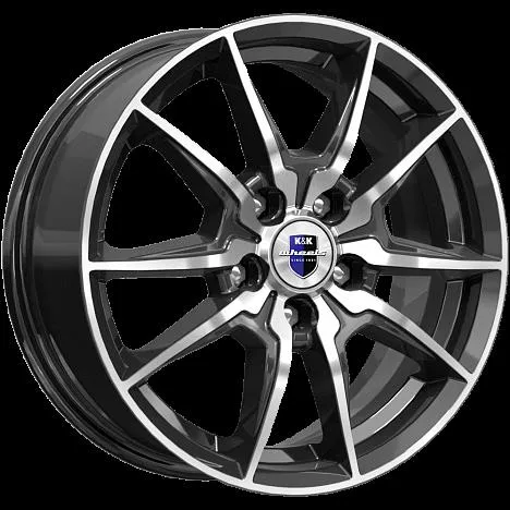 Диск литой R16 6.5J 5x114.3/66.1 ET40 КИК Адамар Алмаз черный r76989