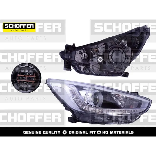 Фара правая LED Hyundai Solaris (I 2012-2014) SCHOFFER SHF12013