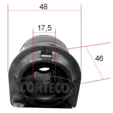 Втулка стабилизатора передн 18 мм FORD FOCUS II 04-12 CORTECO 49371888