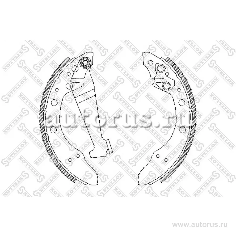 Колодки барабанные задние Audi 80 89-94, VW Golf 91-97 STELLOX 057 100-SX